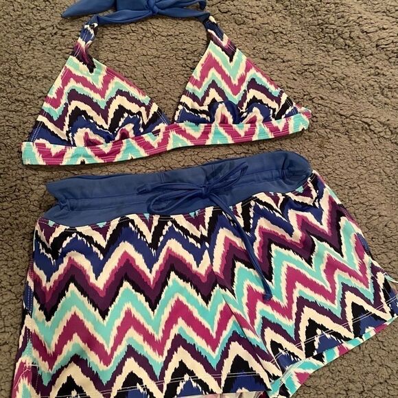Athleta 2Pc Bikini Top Sz Small Bottom Sz Medium Swimsuit Swim Wear Woman’s - Picture 5 of 10